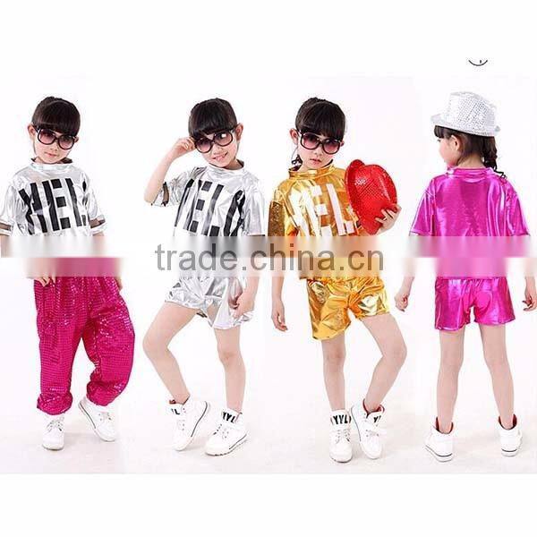 New arrival Boy Girl Hip-Hop Dance Cloth Performance clothing spandex Hip Hop Dance Wear kids modern dance costume