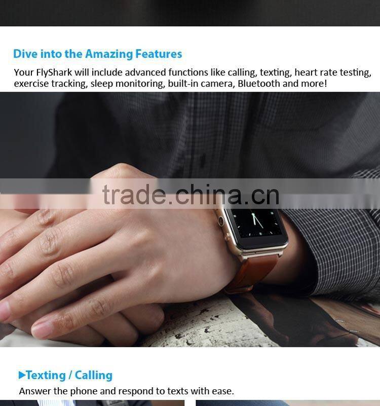 2015 factory wholesale leather smartwatch with cheap price