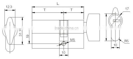 Door handle lock core SX-02