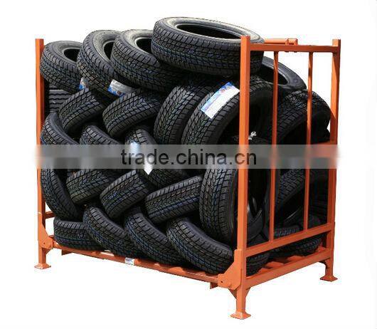 Heavy duty storage warehosue collapsible tire rack