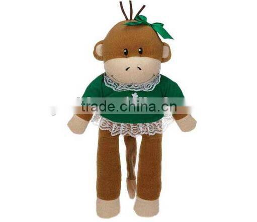 stuffed christmas plush toy monkey plush monkey toy