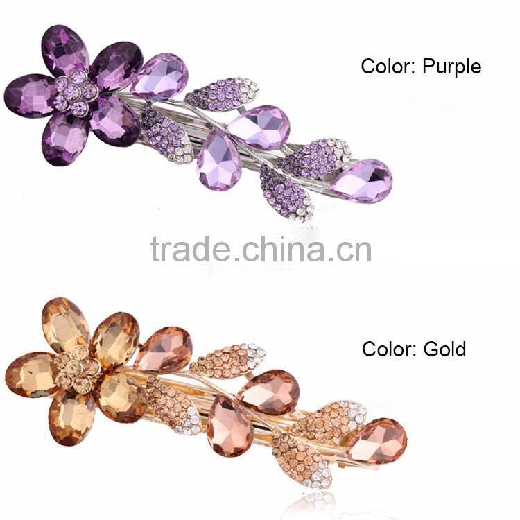 Fashion rhinestone hair clip ,spring clip hair accessories, hair hair clip hairpin