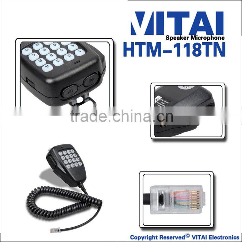 VITAI HM-118TN Two Way Radio Speaker Microphone for IC-E208, IC-208H, IC-2100H, IC-2200H, IC-2720H, IC-2725E, IC-V8000 etc