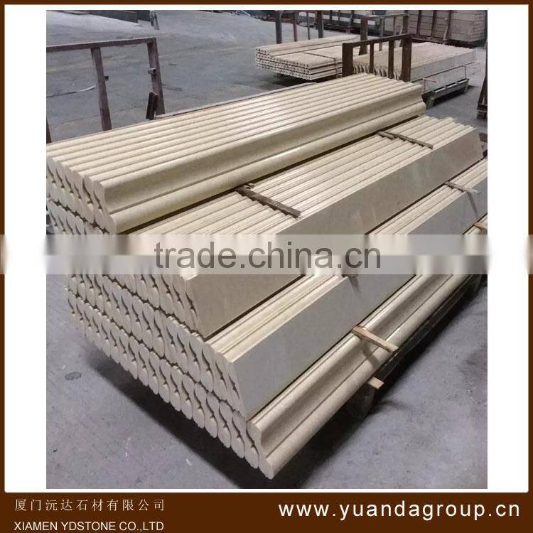 Top level hot sale white marble handrails deck stairs