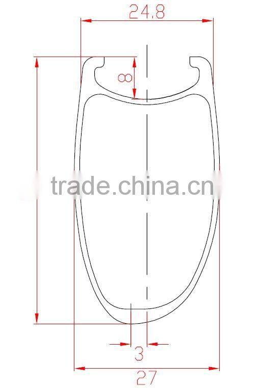 Velosa 700C carbon rims clincher 50mm depth offset rims,asymmetric carbon rims