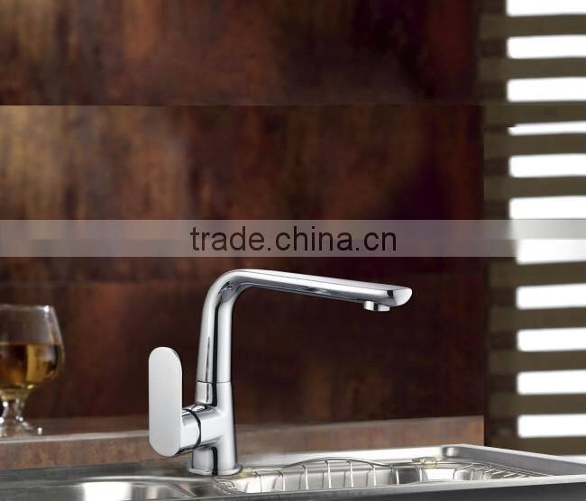 Contemporary Chrome Finished Single Handle Kitchen Mixer Tap