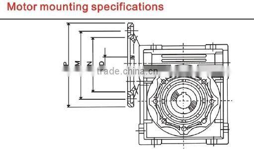 NMRV063 Speed reducer gear motor transmission with 550w electric dc motor