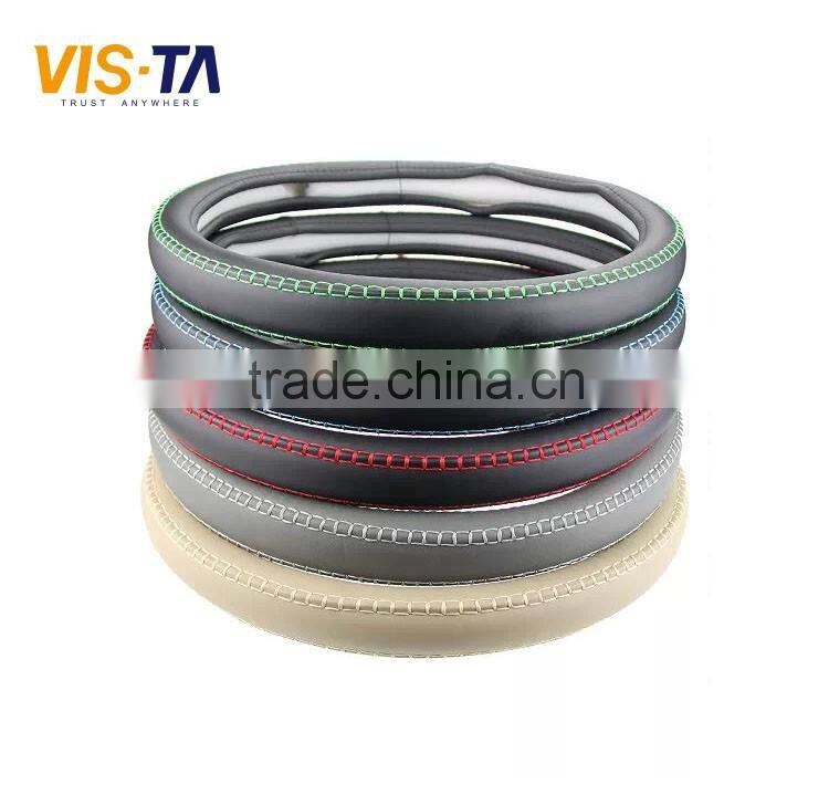 2016 Year Genuine Leather Designer Micro Fiber Steering Wheel Cover