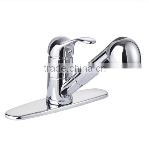 Copper material kitchen faucet with flexble hose