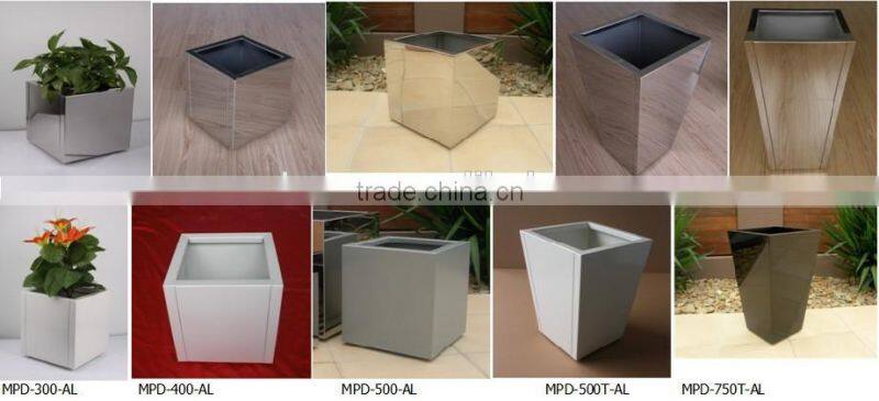 Audemar 2MM Thick Decorating Aluminum Bamboo Planter In Powder Coating Treatment