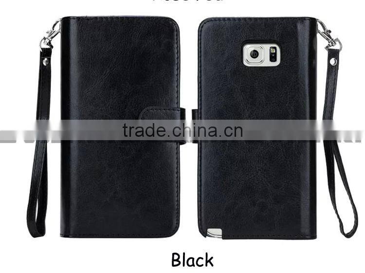Luxury pu leathat wallet mobile phone case for samsung note 5 for samsung galaxy note 5 for samsung galaxy note 5 edge