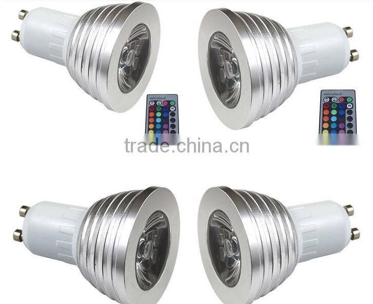 3W LED RGB Bulb 16 Color Changing LED Spot lights RGB led spot light ac85-265v E27 GU10 led rgb remote control spotlight 12v