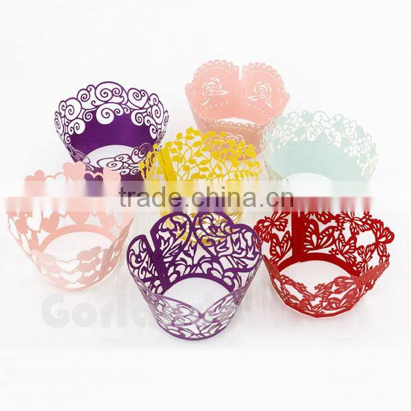 Cake Tools Baking Custom Lace Cupcake Wrapper For Party