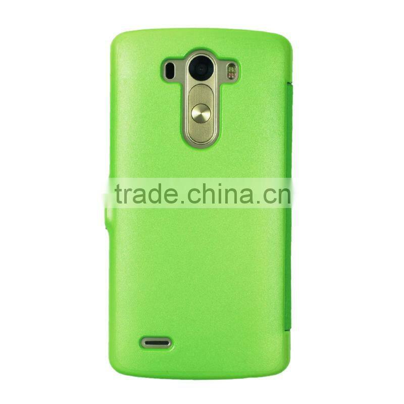 Lichee texture PU flip leather case for LG G3 D855