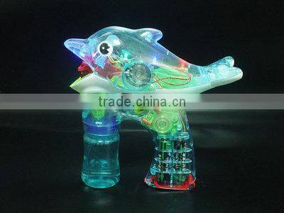2015 Hot Selling LED Flashing Dolphin Bubble Gun with Music