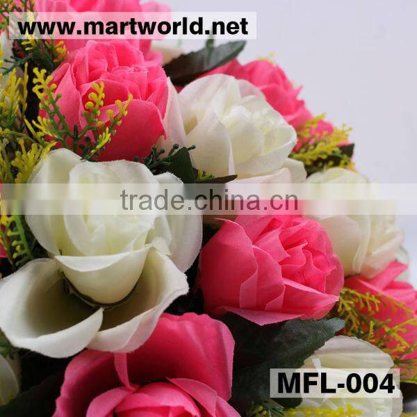 Wholesale wedding artificial flower bouquets; Decorative rose bouquet for home,hotel,event,party&wedding decoration(MFL-004)