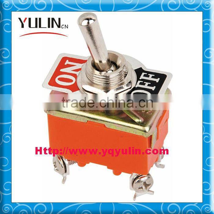 Four Pins ON-OFF 48VAC China Toggle Switch With Waterproof Cap