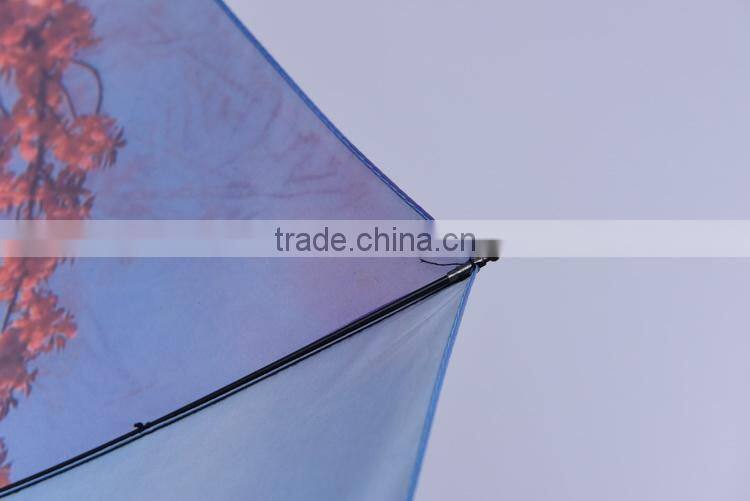 Auto open and colse windproof umbrella with digital printing umbrella