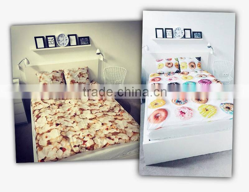 fashion color emoji 3D print bedding sets soft home textile four season collection colorful print funny animal children printing