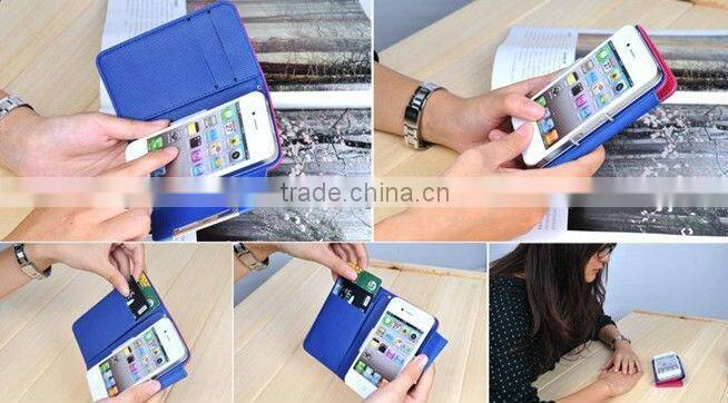 Book Leather Case Cover for iPhone 4S 4