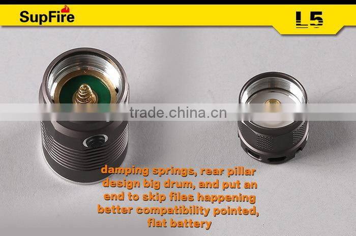 Hot sale high quality SupFire L5 aluminum waterproof high power rechargeable led flashlight