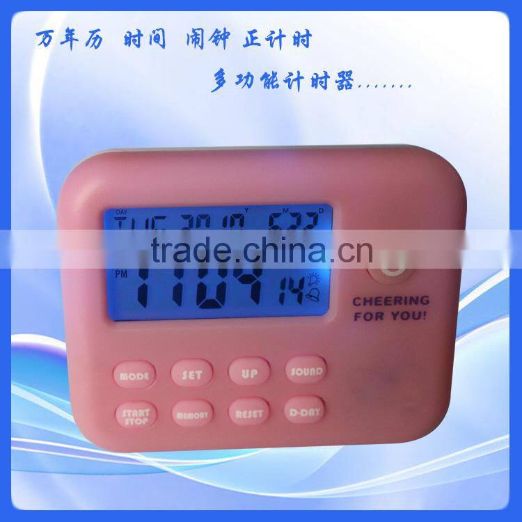 Large LED backlight programmable digital electronic timer