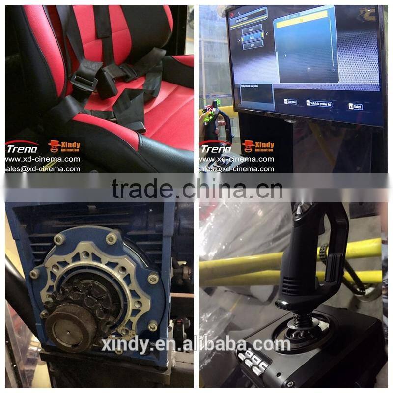 yellow capsule flying in the space flight simulator cockpit