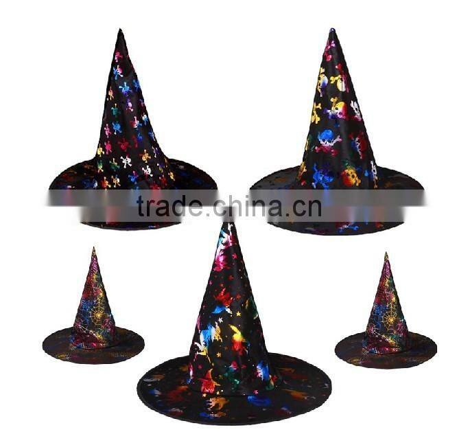 Printed colorful witch hat
