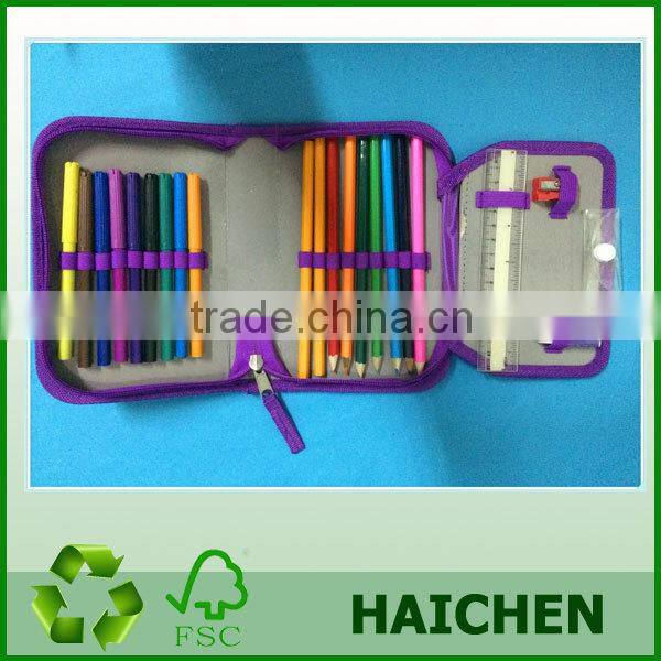 hot sale zipper pencil bag stationery set