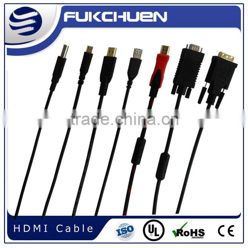 High speed 1.4V cable,A/M-A/M Connector 19+1 bare copper,support 3D