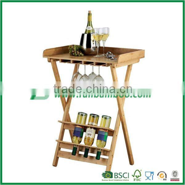 Bamboo Wine Rack with Table