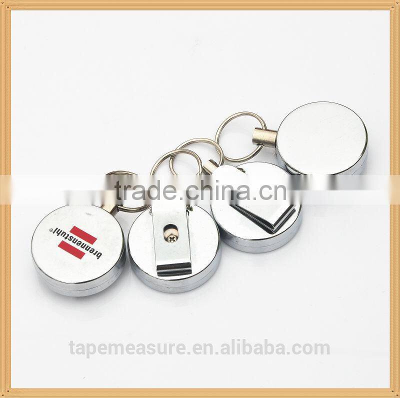 Fancy silver magnetic metal retractable badge holder promotional gifts with Your Logo or Name