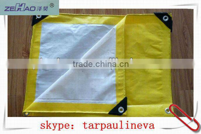 80gsm yellow and white color tarpaulin &tarpaulin in standard size&weed mat