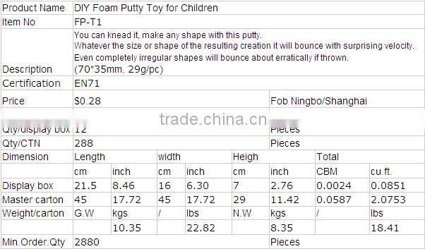 DIY foam putty toy funny educational toy diy bouncing putty toy snow putty toy