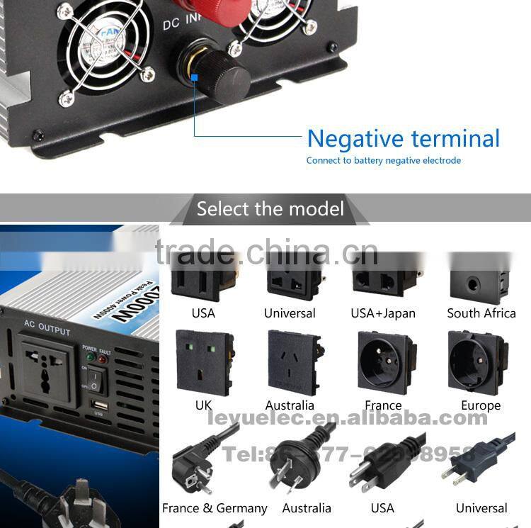 OPIP-2000-2-12 High efficiency DC to AC output pure sine power inverter 2000w