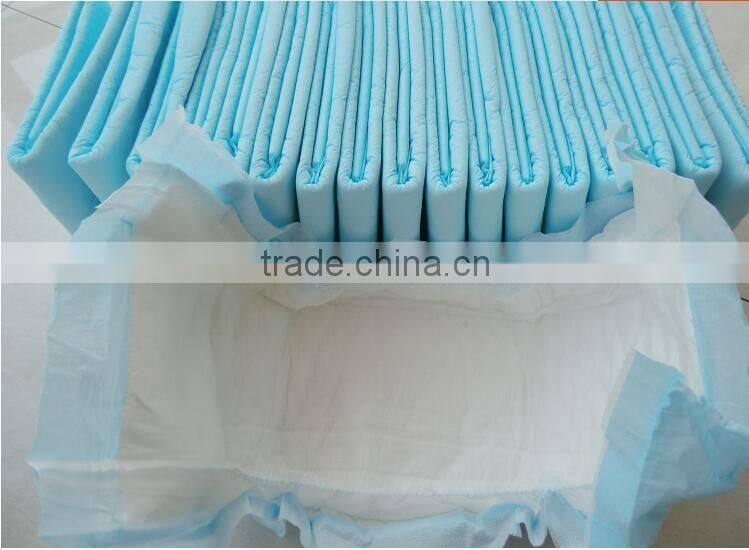 Adult insert diapers with non-woven fabric and fluff pulp