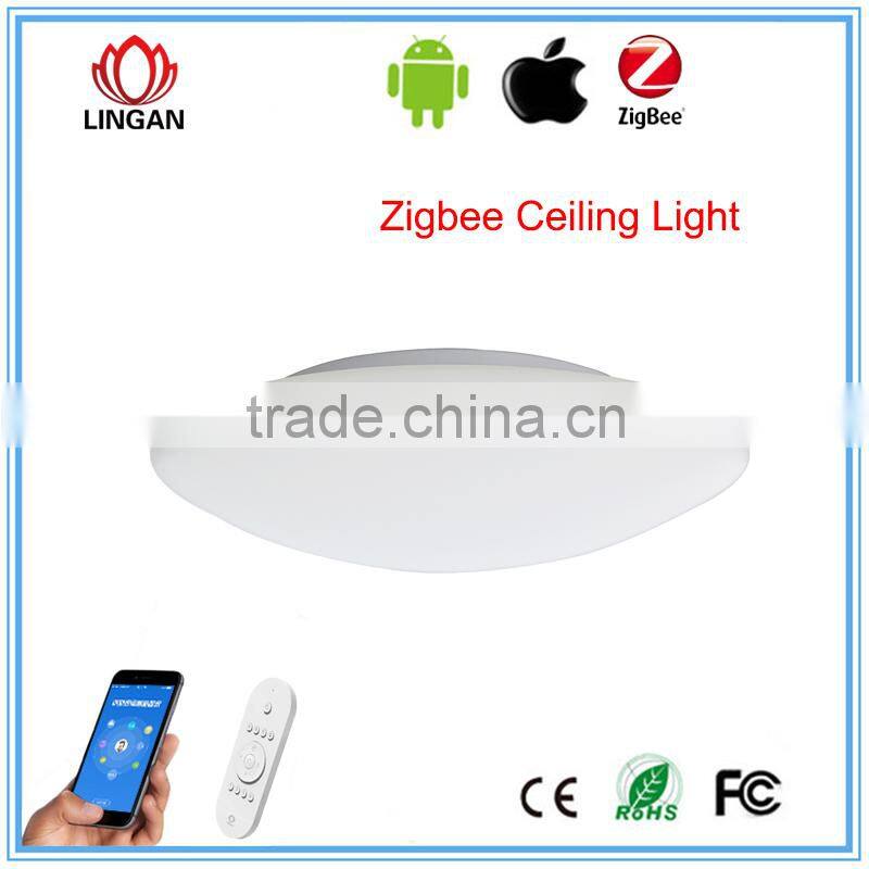 RGB ceiling lamp ZigBee/SmartRoom Android iPhone APP Smart round ceiling lamp