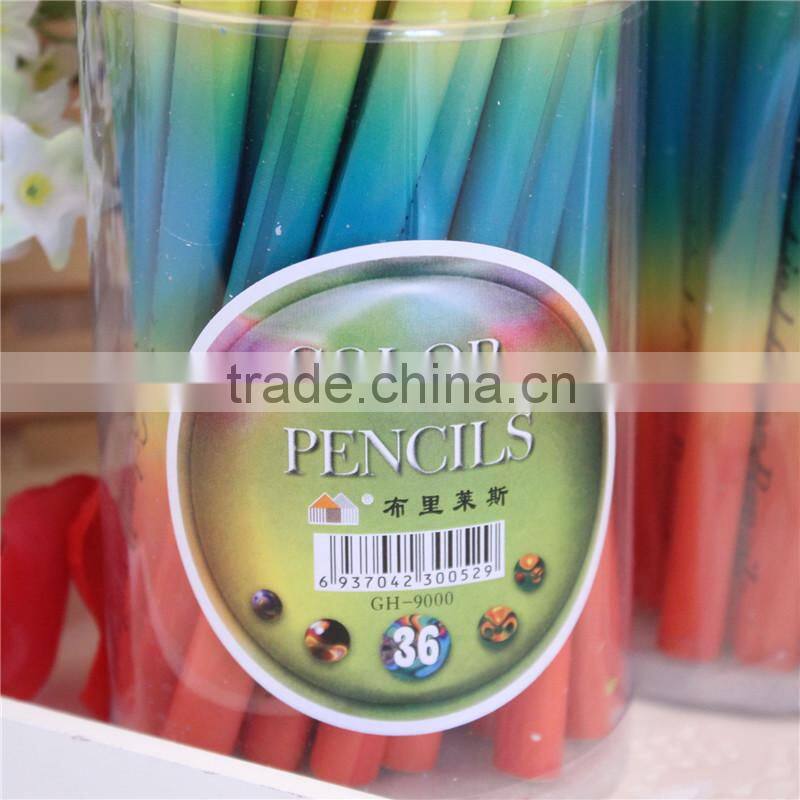 Triangle Jumbo wooden 4C-mixed color pencil in pvc tube