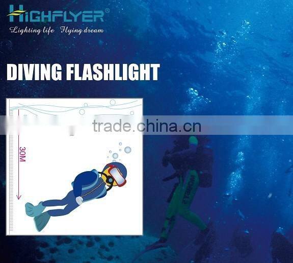 IP68 Aircraft-grade Aluminum high brightness diving flashlight