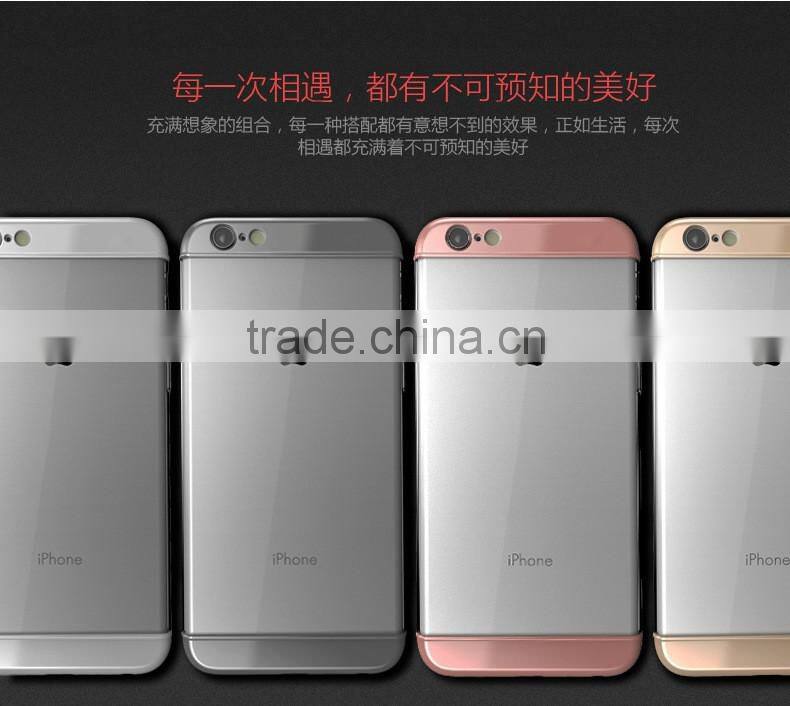 3 in 1 transparent mobile phone cover for iphone 6