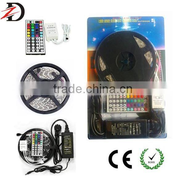 RF Wireless/IR Controller Flex RGB LED Light Strip, Color Changing RGB LED Strip Light Kit with Blister Packing CE &RoHS