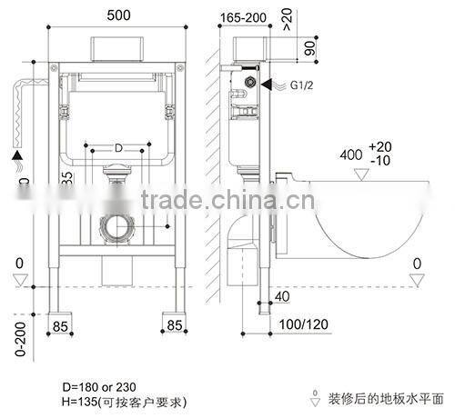 Floor mount concealed cistern toilet suite wc watermark australian standards wels