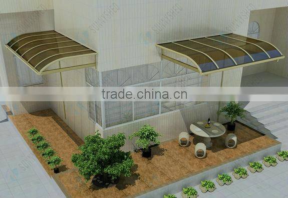 New design Easy DIY design double Polycarbonate sheet door window canopy awning with portable