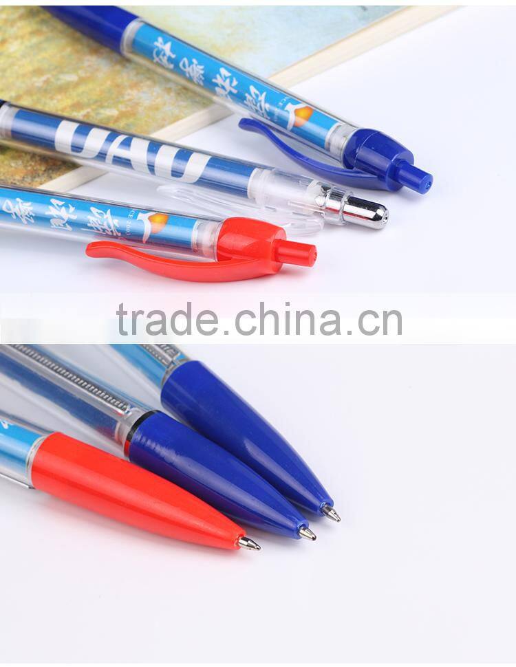 Plastic promotional retractable banner pen pull out banner pen