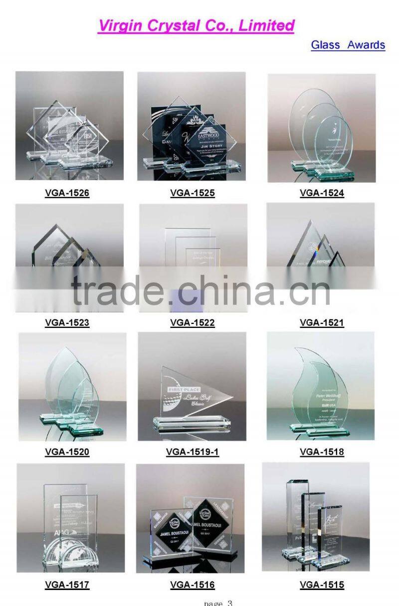 Mini Glass Awards Souvenir With Personal Logo Engraved