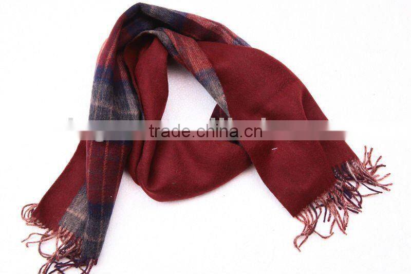 100% Wool BLUE&RED CHECKED STOLE