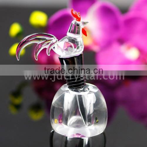 Golf shape crystal bottle stopper, wine stoppers for small crystal gift