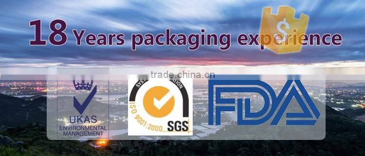 Wholesale customized plastic Food grade snack packaging with zipper