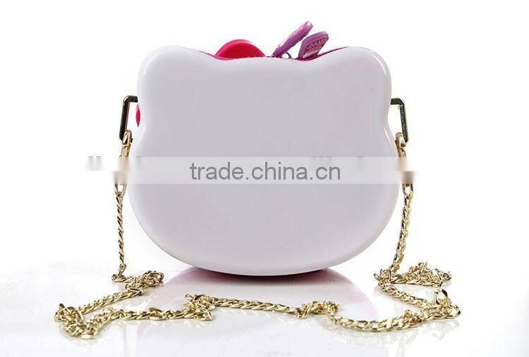 2016 new design bag cute kitty messenger bag hot sell ABS+PC child's bag