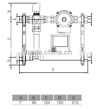 underfloor heating medium temostate pump Mix water system